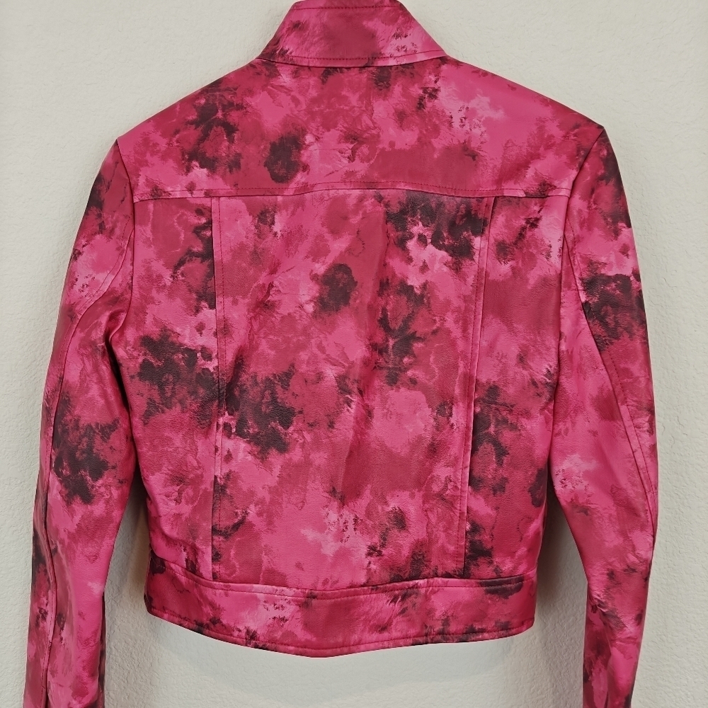 I.AM.GIA $365 womens Reika Jacket Pink Faux Leather Zip Front Size XS Women's - Picture 15 of 16